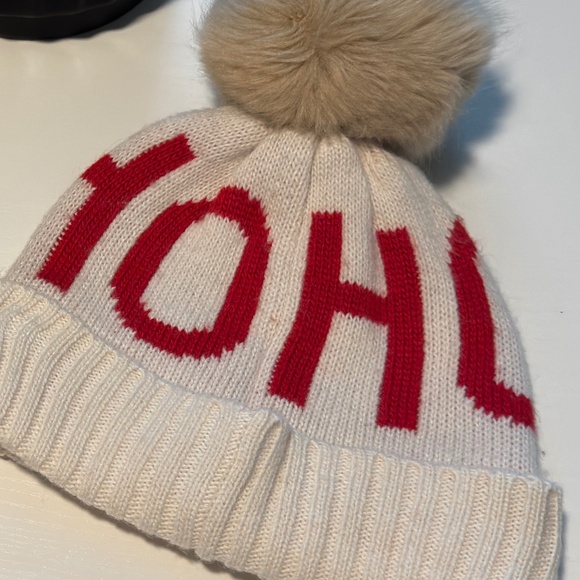 Mark and Graham "HO HO HO" Matching Beanie Ski Hats Holiday Pom Pom Beanie - Picture 8 of 9